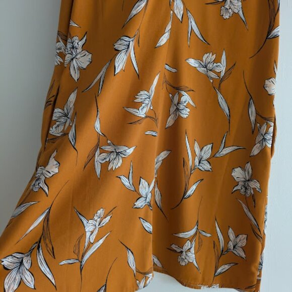 A New Day Dark Gold Floral Shift Dress Size XXL - Picture 3 of 9